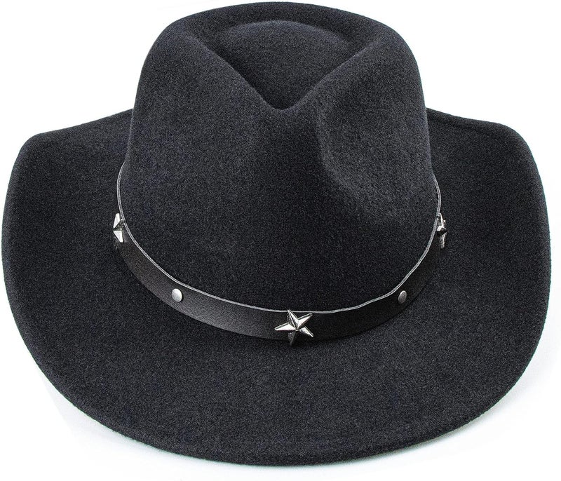 FGSS Kids Western Hats Boys Girls Cowboy Felt Fedora with Belt Buckle 3-7T - Image 5
